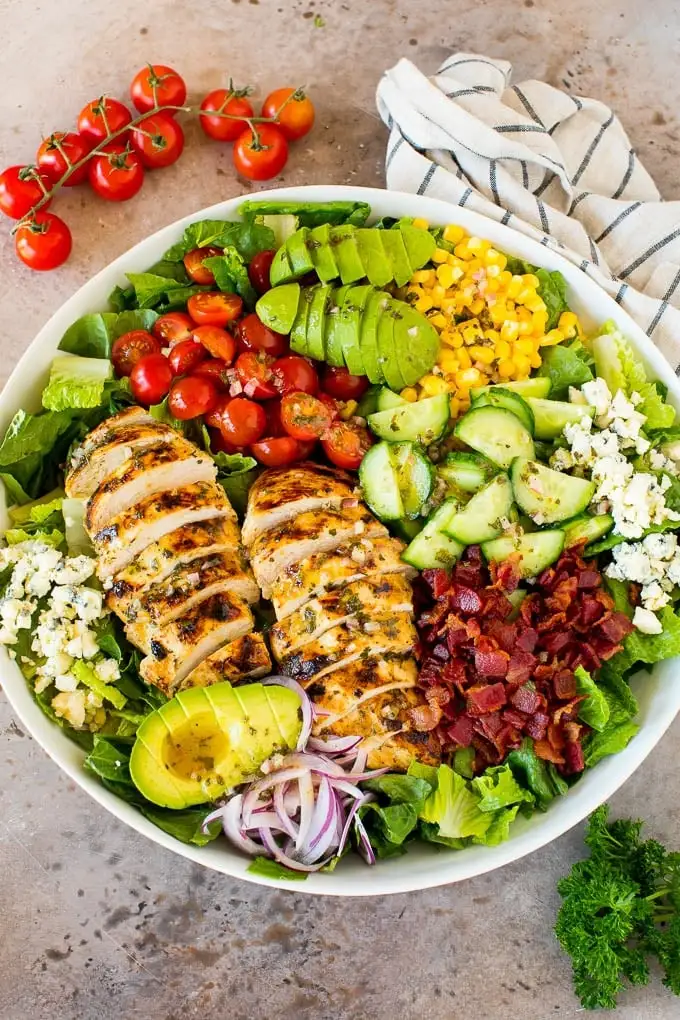 Fresh grilled chicken salad